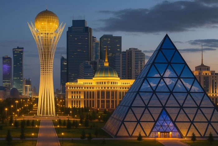 Astana stadsvandring: Certifierad privat guide+lunch+vinprovning