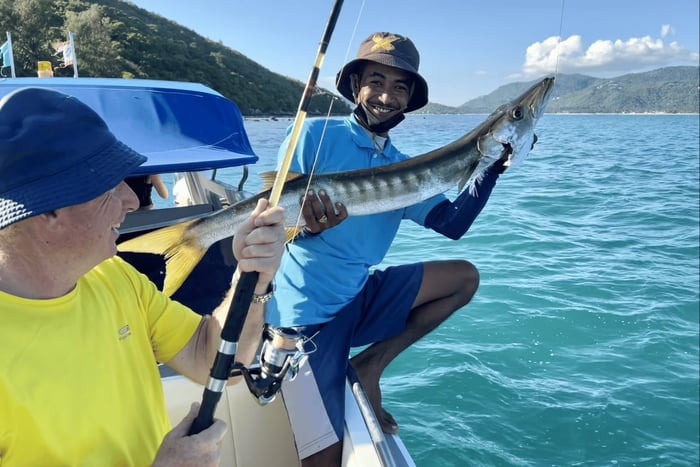 Ko Samui: Halbtägiger privater Angelausflug und Strandpicknick
