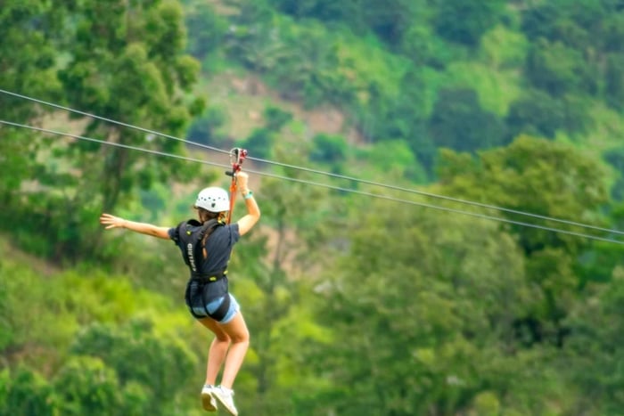 Ko Samui: Tree Bridge Jungle Zipline i przygoda z wodospadem