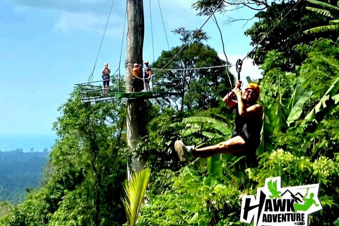 Koh Samui : aventure en tyrolienne avec transfert depuis l'hôtel