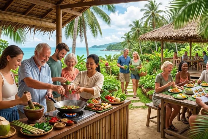 Koh Samui : visite d'une ferme biologique et cours de cuisine thaï