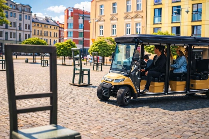Kraków: zwiedzanie miasta z audioprzewodnikiem w wózku golfowym