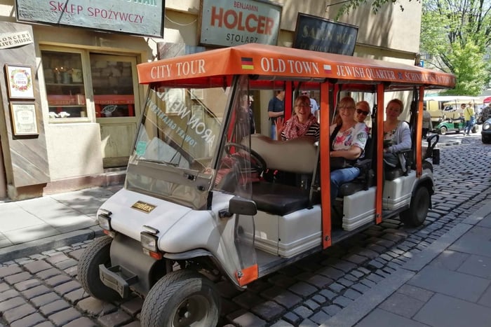 Krakow: Jewish Quarter and Schindler Factory by Golf Car