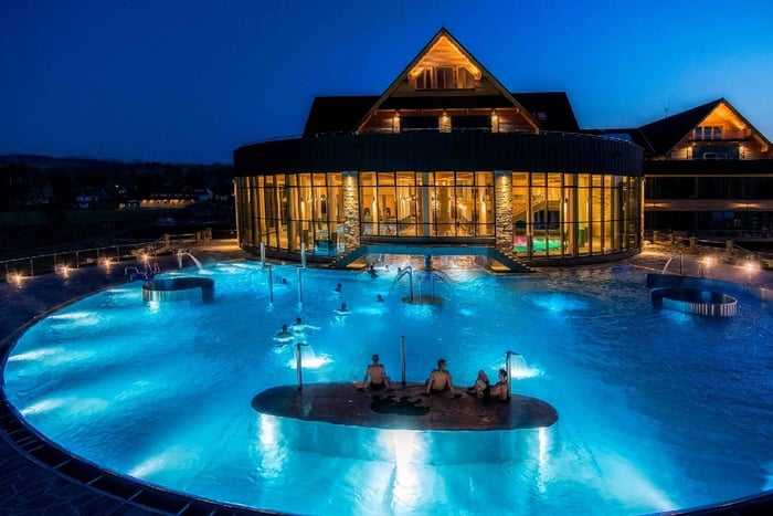 Krakow: Termiske bad om kvelden