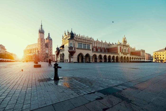 Krakau: oude stad, St. Mariakerk en Rynek Underground