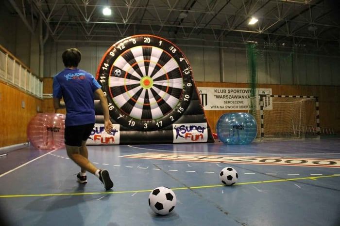 Warsaw: Foot Dart Game with Inflatable Target and Referee