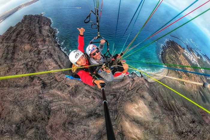 Lanzarote: Tandem Paragliding over Volcanoes & the Atlantic