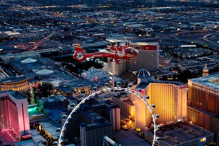 Las Vegas: Night Helicopter Flight over Las Vegas Strip