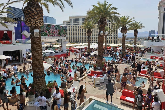 Las Vegas: Pool Crawl mit Partybus, offener Bar und VIP-Eintritt
