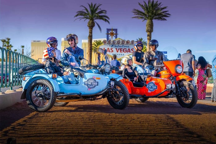 Recorrido Privado en Moto Sidecar por el Strip de Las Vegas