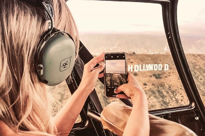 10-minutters helikoptertur til Hollywood-skiltet