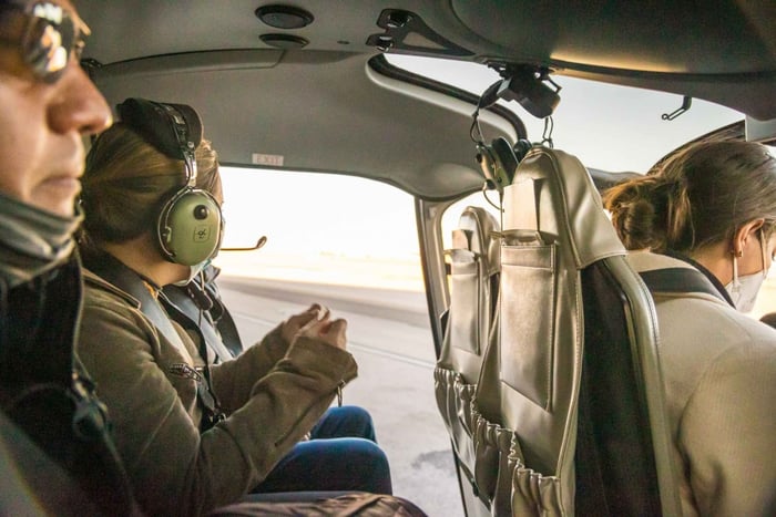 Las Vegasissa: Helikopteri yölento Stripin yllä
