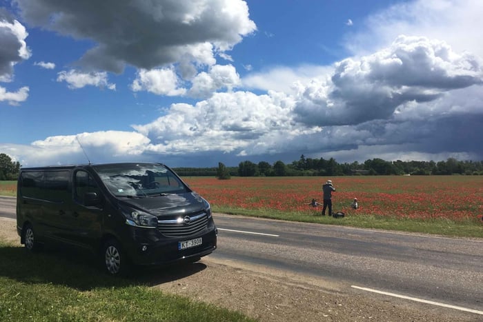 Fra Vilnius: Privat overførsel til Riga med sightseeing