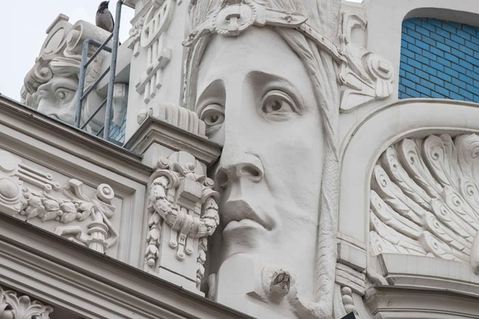 Excursão a pé pela bela arquitetura Art Nouveau de Riga