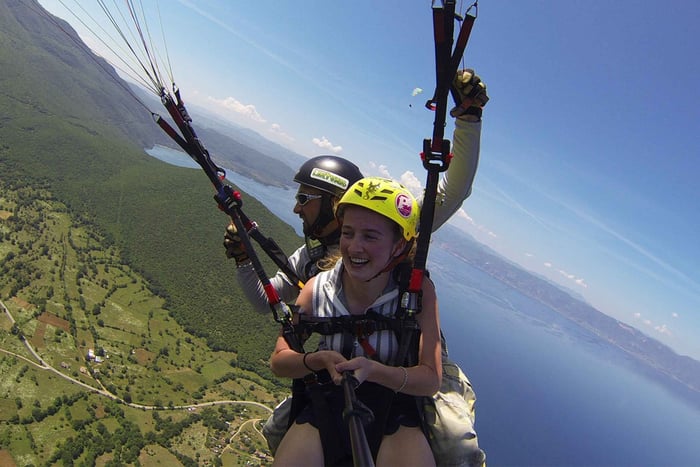 Makedonia: Paramotor paragliding-flyvning med bilder og video