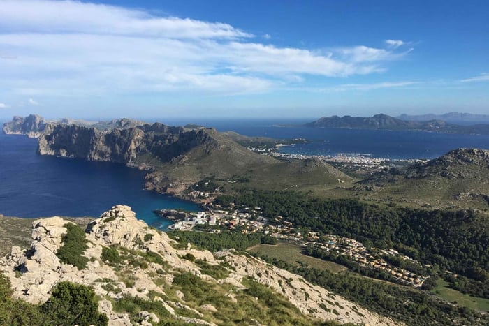 Picos azuis de Maiorca: caminhada compartilhada, Sa Mola e grutas brancas