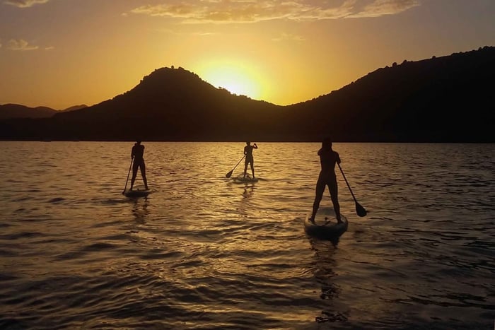 Cala Rajada: stand up paddle al tramonto