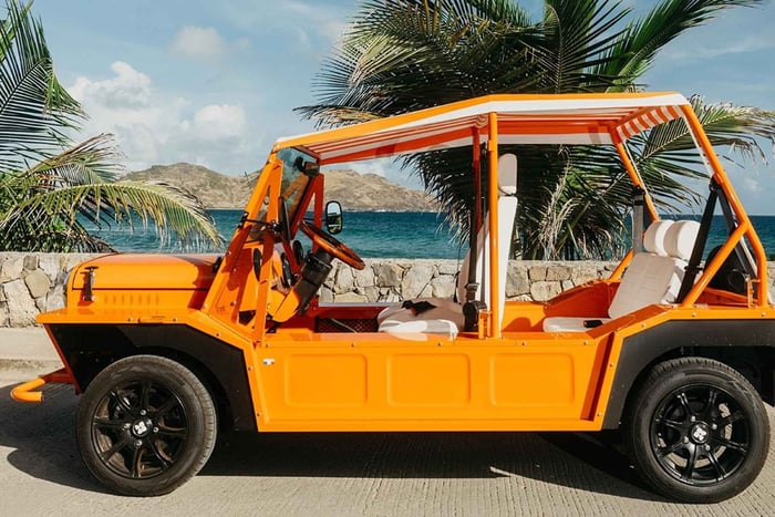 Peguera: Vermietung eines elektrischen Mini Moke für 24 Stunden