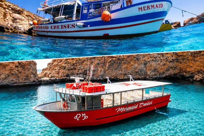 From Bugibba: Comino and Gozo Cruise with Swim Stops