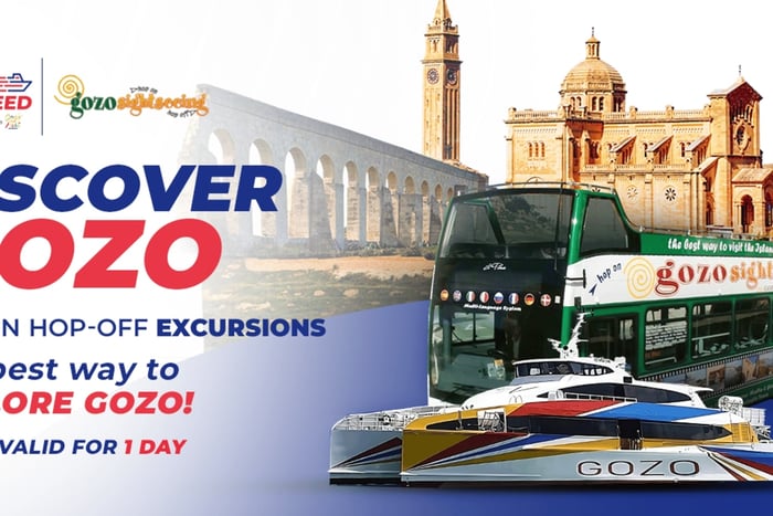 Z Valetty: Wycieczka katamaranem z opcją Hop-On, Hop-Off Gozo Tour