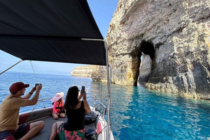 Gozo: Private Boat to Comino’s Lagoons, Swim Stops & Caves