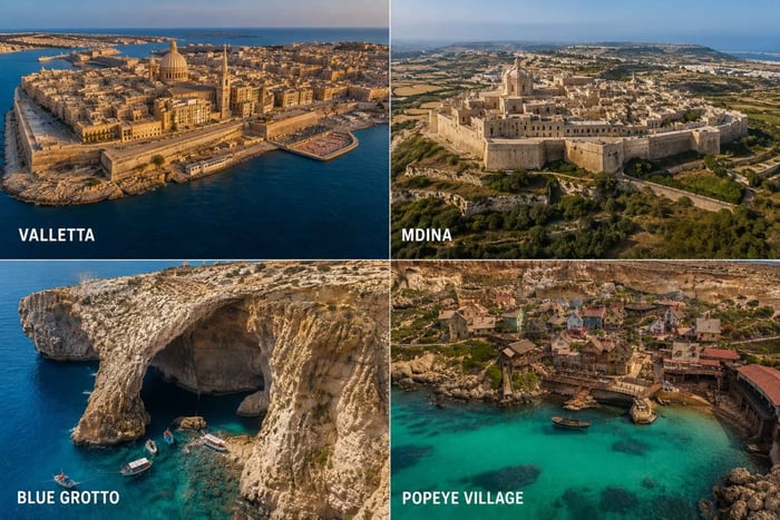 Guided Tour of Valletta, Mdina, and Blue Grotto