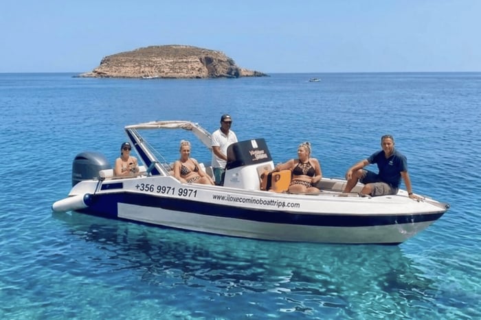 Korte privéboottocht naar Comino – Blue & Crystal Lagoon