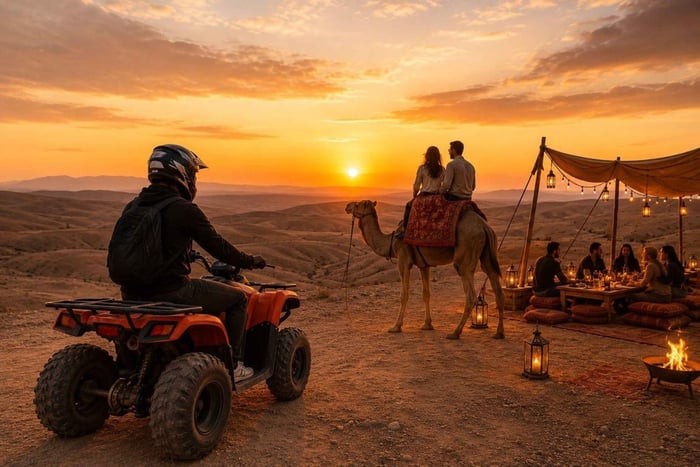 Agafay Quad, Camel Ride & Dinner Show