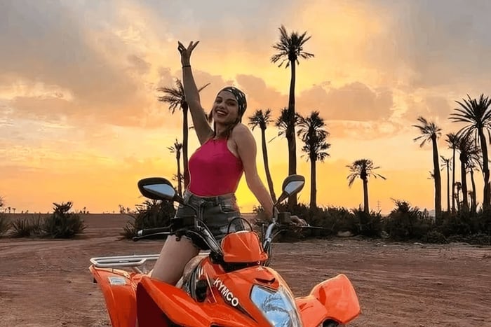 Aventure en quad dans l'oasis de palmiers et Jbilat