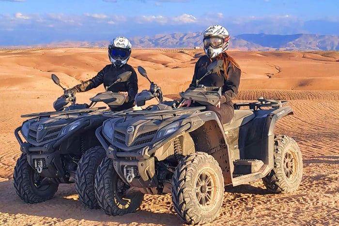 Marrakech: Agafay Desert Quad Bike Tour with Moroccan Tea