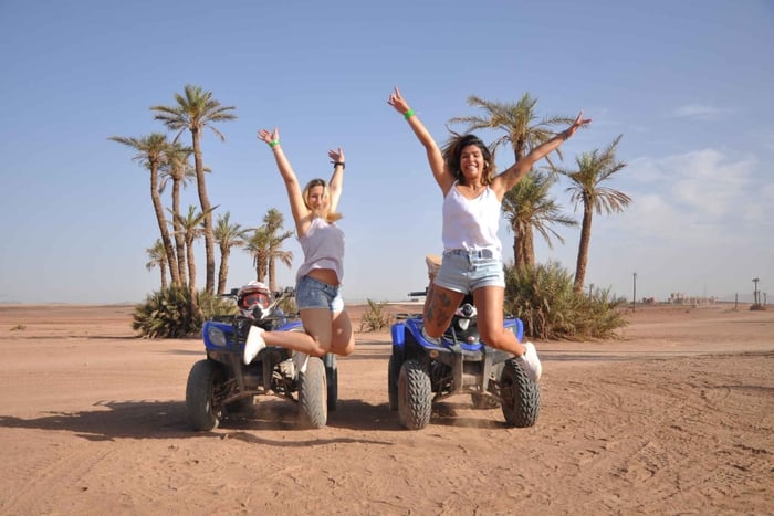 Marrakech: Desert and Palm Grove Quad Tour with Tea