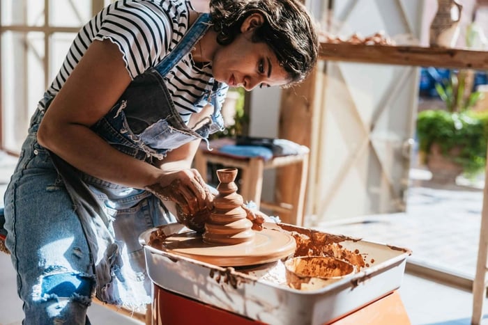 Marrakech : Atelier de poterie et thé marocain