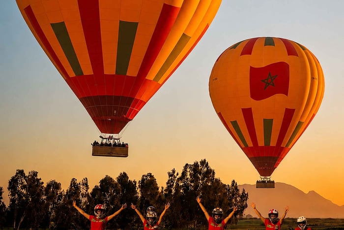 Marrakech : vol en montgolfière, petit-déjeuner berbère et quad