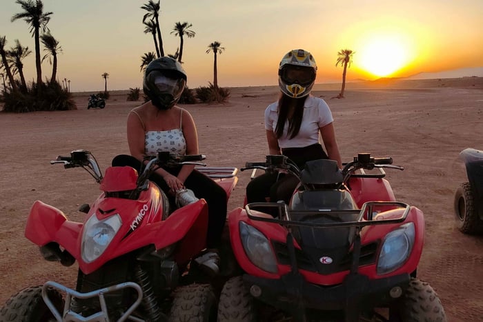 Quad biking sunset in the Palmeraie with tea