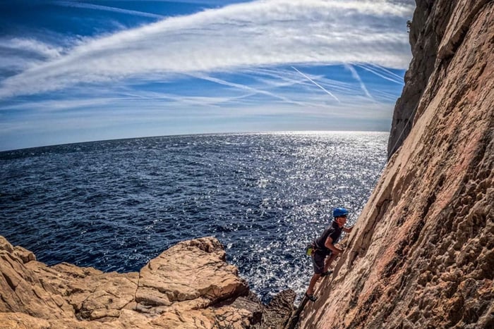 Kiipeily Discovery Session Calanques lähellä Marseillea