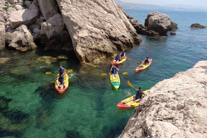 Marseille: Côte Bleue Calanques Halbtagestour mit dem Kajak