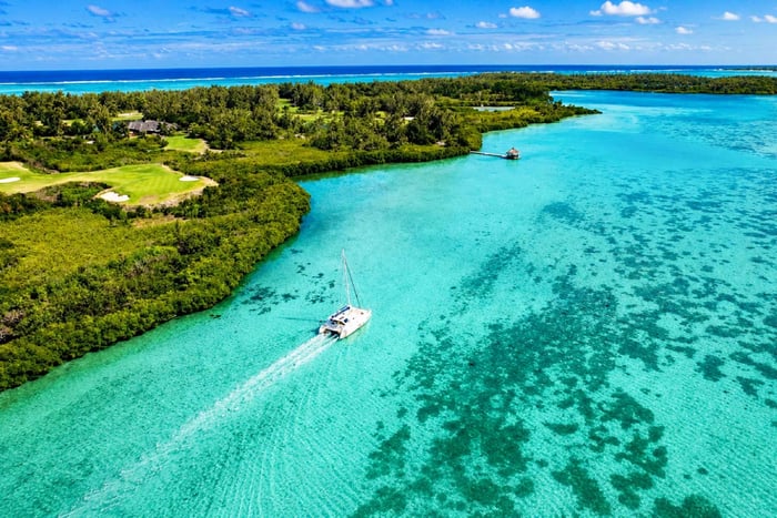 Ile aux Cerfs Catamaran Cruise, Waterfalls & BBQ