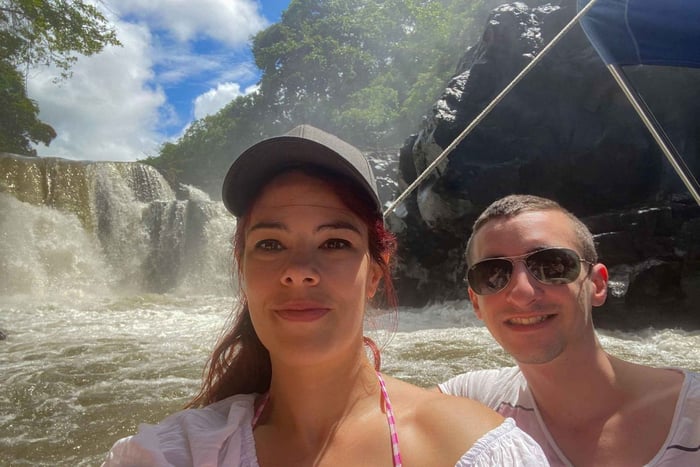 Ile aux cerfs: Prive picknick, waterval, bbq strandlunch