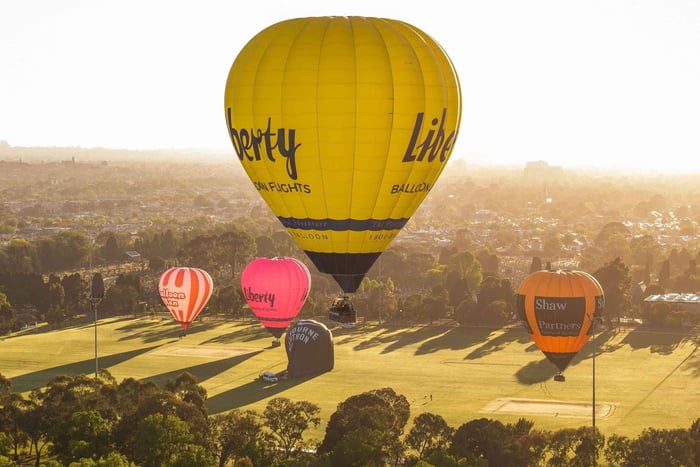 Melbourne: Ballongflyging ved soloppgang