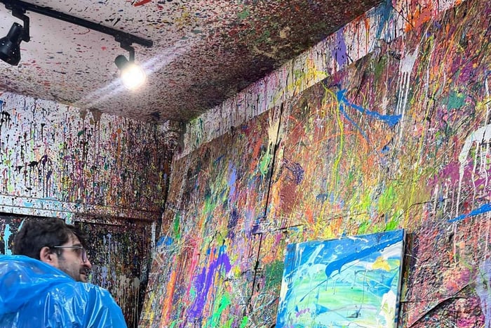 Melbourne: Taller de pintura salpicada, creativo y desordenado