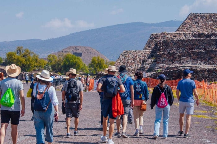 From Mexico City: Teotihuacan Bike Tour with Caves & Murals