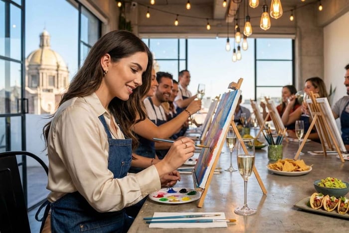 Paint & Sip Workshop - CDMX