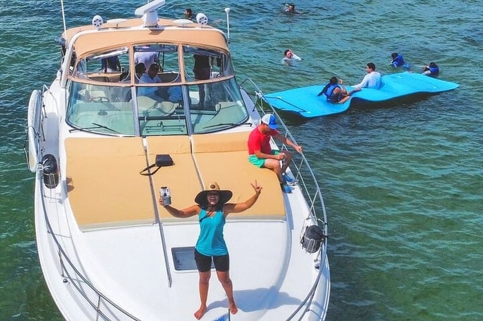 Explore Miami on a beautiful 45' Yacht