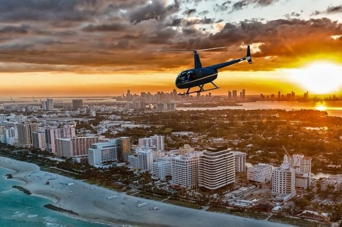 Sunset Miami Beach Private Helicopter Tour