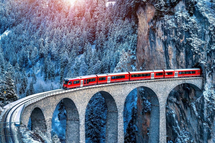 Fra Milano: Guidet tur med Bernina-toget til St.
