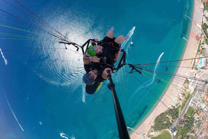 Becici Beach: Tandem Paragliding Flight in Budva Riviera