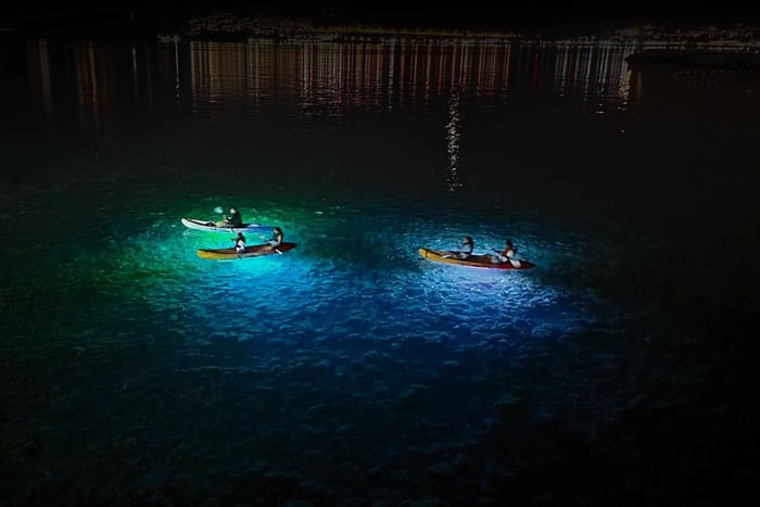 Budva: Night Lights Kayaking Tour