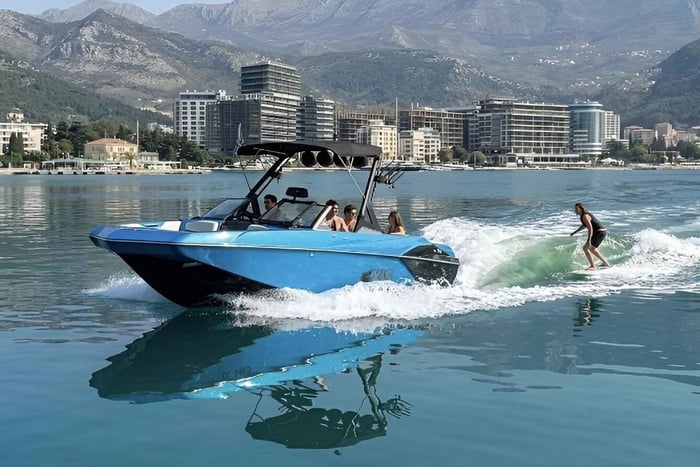 Budva: experiencia guiada de wakesurf en el remolcador Axis A24