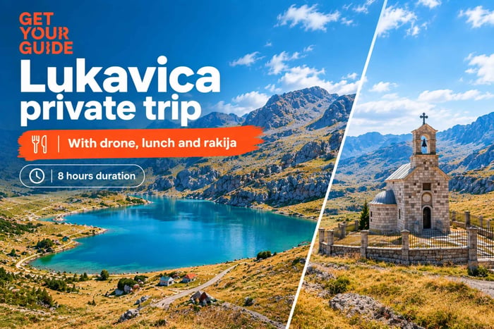Lukavica Trip: 4x4, Organic Lunch, Rakija & Drone from PG/NK