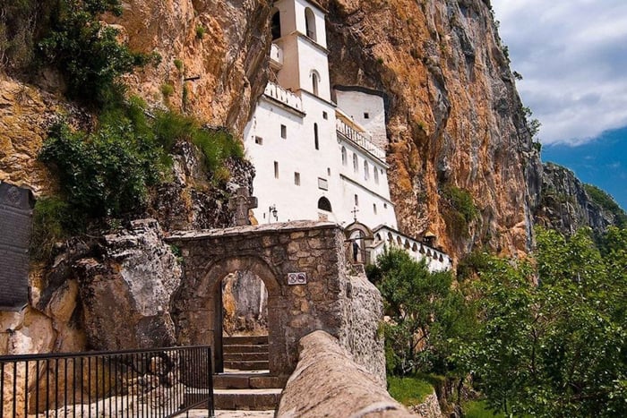 Ostrog Monastery from Budva and Petrovac